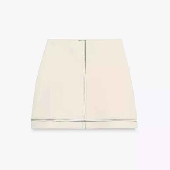 Zara Trimmed Mini Skirt - Picture 1 of 5